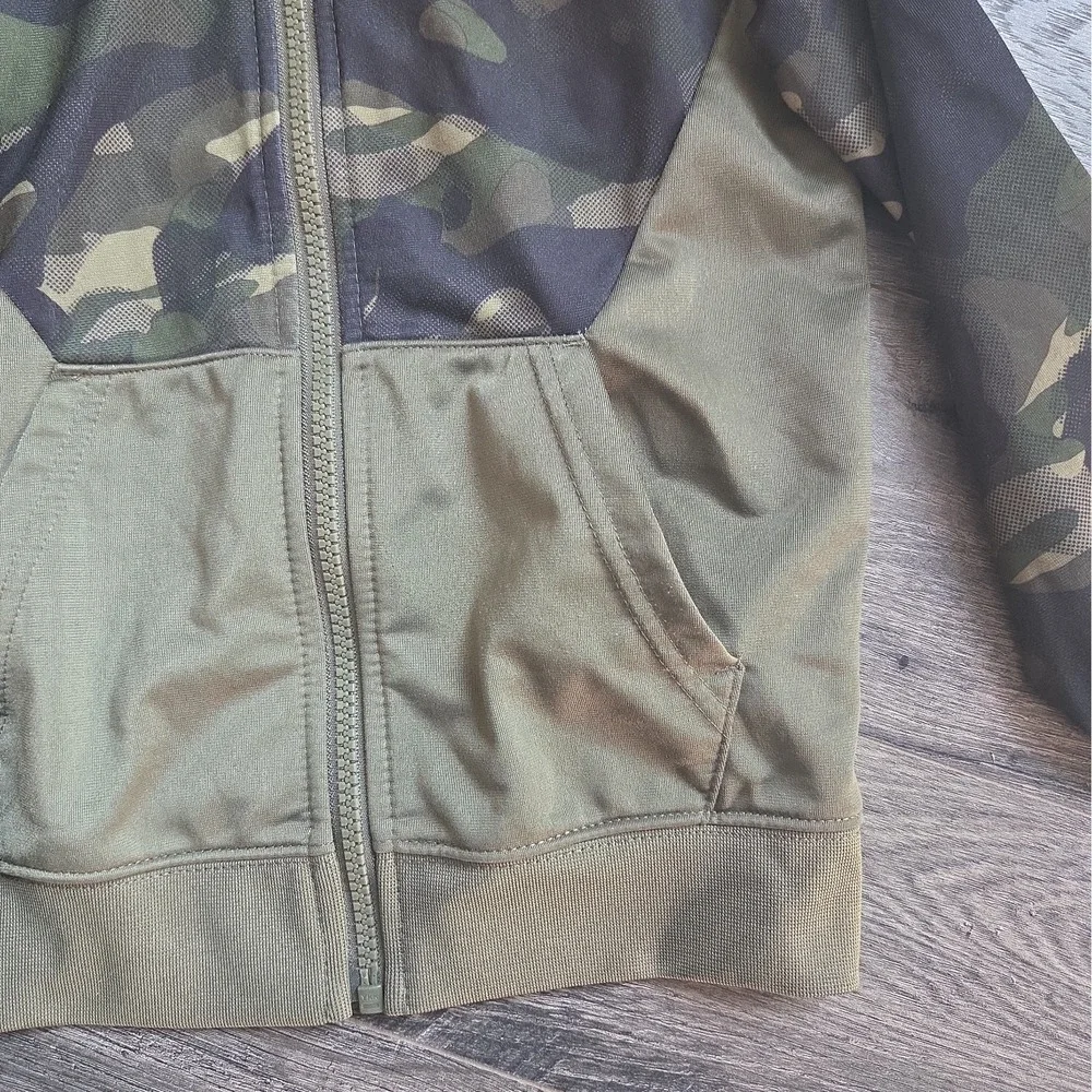 Nike Camo Hoodie Youth Boys 5/6 Full Zip Fleece Camouflage Jacket